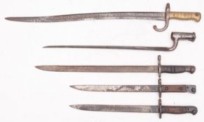 A WWI 1917 Pattern Remington Bayonet, together with a Continental socket bayonet,