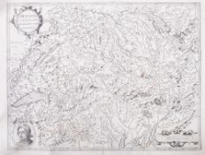 HELVETIA (Switzerland): uncoloured map after Mercator, 445 x 335 mm, Circa 17th Century.