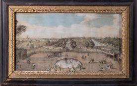 VUE D'OPTIQUE - A set of eleven prints including London and Blenheim, f & g.