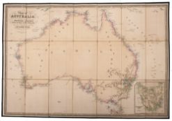 AUSTRALIA, Map of Australia, Compiled from the Nautical Surveys,
