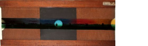 'View through the porthole' [panoramic scene passes small circular aperture] Maker unknown (11 x 4