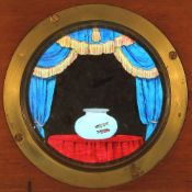 'Fishbowl' [fish move in both directions] Maker unknown (7 x 4 1/2 x 1/2 inches), double rack