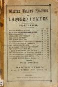 WITHDRAWN LOT 'Walter Tyler's readings for lantern slides: first series' London: Walter Tyler,