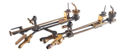A matched pair of late 19th/early 20th century oxygen and hydrogen blow- through jets, unsigned,