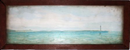 'Panorama of coastline' Maker unknown (11 1/8 x 4 1/4 x 5/8 inches) 'Panorama of coastline' Maker