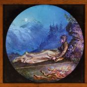 'The Blanket Bag' Walter Tyler, London; 2 slides, (7 x 4½ x ⅜ inches) Single slide - 'Man sitting in