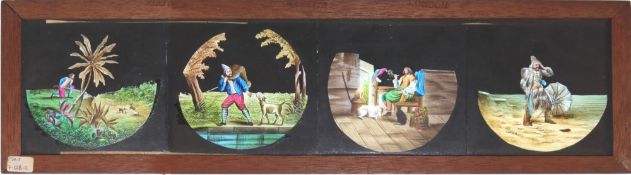 'The Adventures of Robinson Crusoe' Newton & Co., 3 Fleet Street, London Set of four long slides,