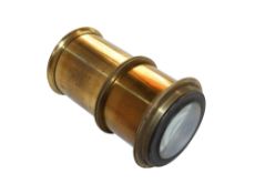 A lacquered brass kaleidoscope projection lens, unsigned. 9.5cm long