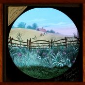 'Where the plough does not go...' Newton & Co , London, standard 3 1/4 inch square slide in a wooden