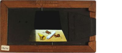 'Cat and mice' (6 7/8 x 3 5/8 x 3/8 inches)