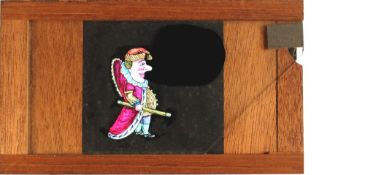 'Punch with growing nose' Maker unknown (7 x 4 x 3/8 inches), single slip.