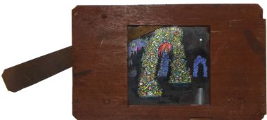 'Fairy Grotto effect' [whole image moves slightly up and down] Maker unknown (6 7/8 x 4 1/8 x 3/4