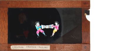 'Christmas cracker explodes' Maker unknown (7 x 4 x 3/8 inches), single slip