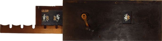 Choreutoscope 'Friday and Monkey Dancing' Slide 21A of Robinson Crusoe. maker Steward , circa