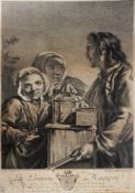 After Jean Baptiste Maria Pierre, 'La Lanterne Magique' engraving Paris, 1757 28 x 42 cm, mounted