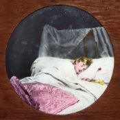 'Hovering Angels' Maker unknown, 2 slides, (7 x 4 3/8 x 3/8 inches) [child asleep], [angels appear]