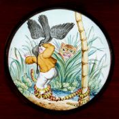 Comic puns Eleven slides, probably from a longer series. Single hand-painted glass slides in