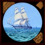 'Ship on Fire' W.C. Hughes, London (7 x 4 x 3/8 inches)