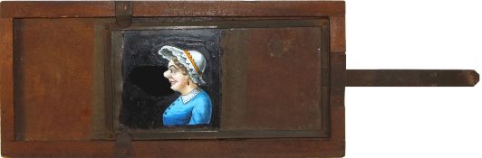 'Woman with growing chin and nose' Maker unknown (9 3/8 x 4 1/4 x 1/2 inches)