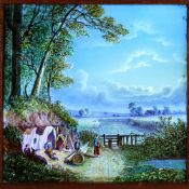 'The Fairy Glen' Seven slides assembled from different sources Single hand-painted glass slides in