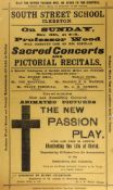 WITHDRAWN LOT An early 20th century Magic Lantern Playbill 'Professor Wood's sacred concerts and