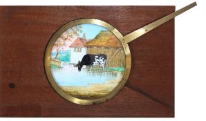 'Cow drinking from pond' [head and neck move up and down] Maker unknown (7 x 4 x 1/2 inches), single