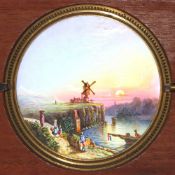 'Rembrandt's Mill' [mill sails rotate] Maker unknown (6 7/8 x 3 3/4 x 3/8 inches), single rack