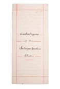 A late Victorian manuscript 'Catalogue of The Selwyn Lantern Slides' dated 1894/95, containing a