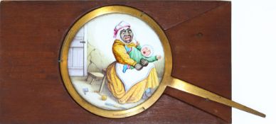 'Black Nurse' [upper body and baby move] (6 7/8 x 3 7/8 x 3/8 inches), single lever
