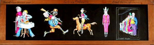 'Boarding a man o' war / Cockney Foxhunter / Good Shilling's Worth' Maker unknown (15 1/4 x 4 3/8