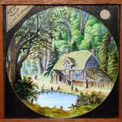 'Country cottage' Newton & Co., London, 2 slides, (6 7/8 x 4 x 3/8 inches) [summer], [winter]