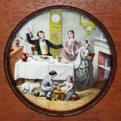 'The Bottle' Set of eight slides after Cruickshank's series of engravings. Single hand-coloured
