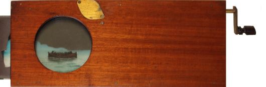 'Lifeboat rescue' [background moves across, lifeboat rocks in waves] Maker unknown (11 x 4 1/2 x 3/4