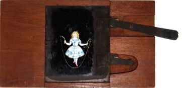 'Girl skipping' [rope appears and disappears above and below figure] W.C. Hughes, London (7 x 3 7/