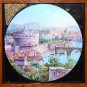'Castel Sant'Angelo' W.C. Hughes, London; 3 slides, (7 x 4 1/2 x 3/8 inches) [day], [night], [