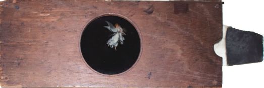 'Angel effect for Ora Pro Nobis' [angel carrying child moves across black sky] Maker unknown (11 3/8