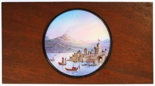 Eruption of Vesuvius (Carpenter & Westley, London; 2 slides, 6⅞ x 3¾ x ⅜ inches) [volcano