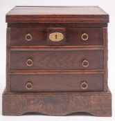 A George III oak and elm coffer modelled