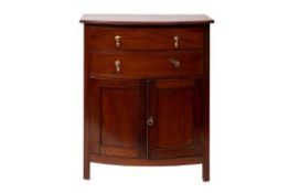 A Regency mahogany bowfront side cabinet