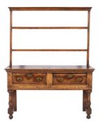 A George II oak dresser, basically secon