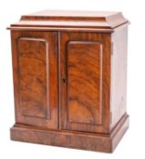 A Victorian walnut table top cigar cabin