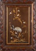 A Japanese Shibiyama panel, of rectangul