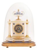 Japy Frères, Paris an alabaster mantel c