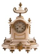 Japy Frères, Paris an alabaster mantel c