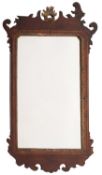A 19th century walnut fret carved and pa