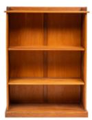 A contemporary oak open bookcase; with a