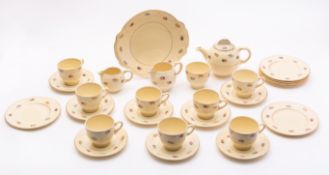 A Clarice Cliff part tea service transf