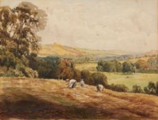 A collection of watercolours and prints