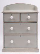 A Victorian painted pine dressing chest,