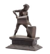 A Burmese figural bronze in the form of